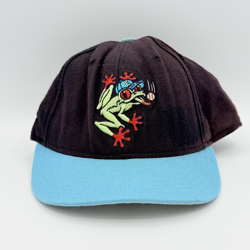 New Era Everett AquaSox Hat Mens 7 3/8 Black Good Vintage MiLB Fitted 59FIFTY
